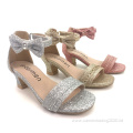 New peep-toe low-heeled princess sandals